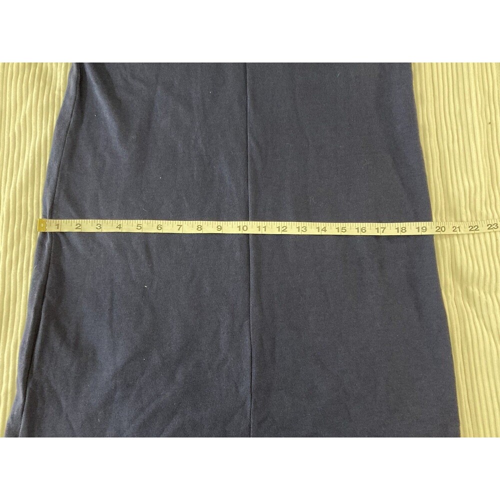 Old Navy Midi Dress Womens M Blue Knit Lace Up Long Sleeve Casual Pullover - Picture 6 of 7